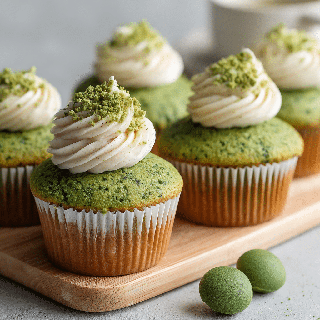 Fluffy Matcha Muffins