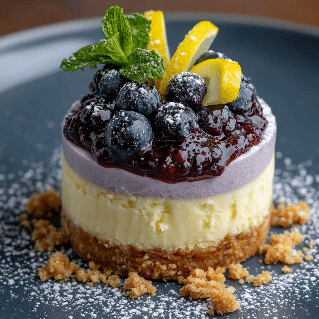 Lemon Blueberry Mousse Cake