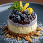 Lemon Blueberry Mousse Cake