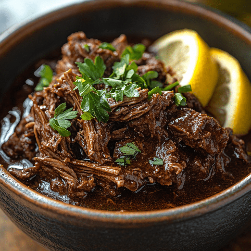 Sweet & Savory Caramelized Pulled Beef Brisket