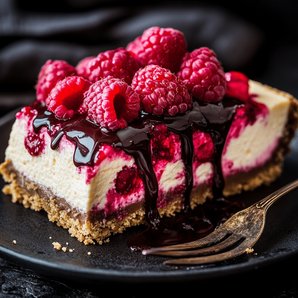 Decadent White Chocolate Raspberry Cheesecake