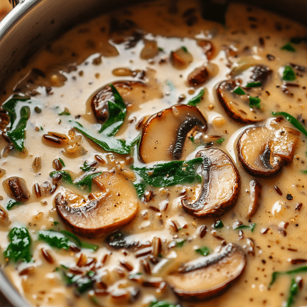 Indulge in Creamy Wild Rice and Mushroom Soup Delight