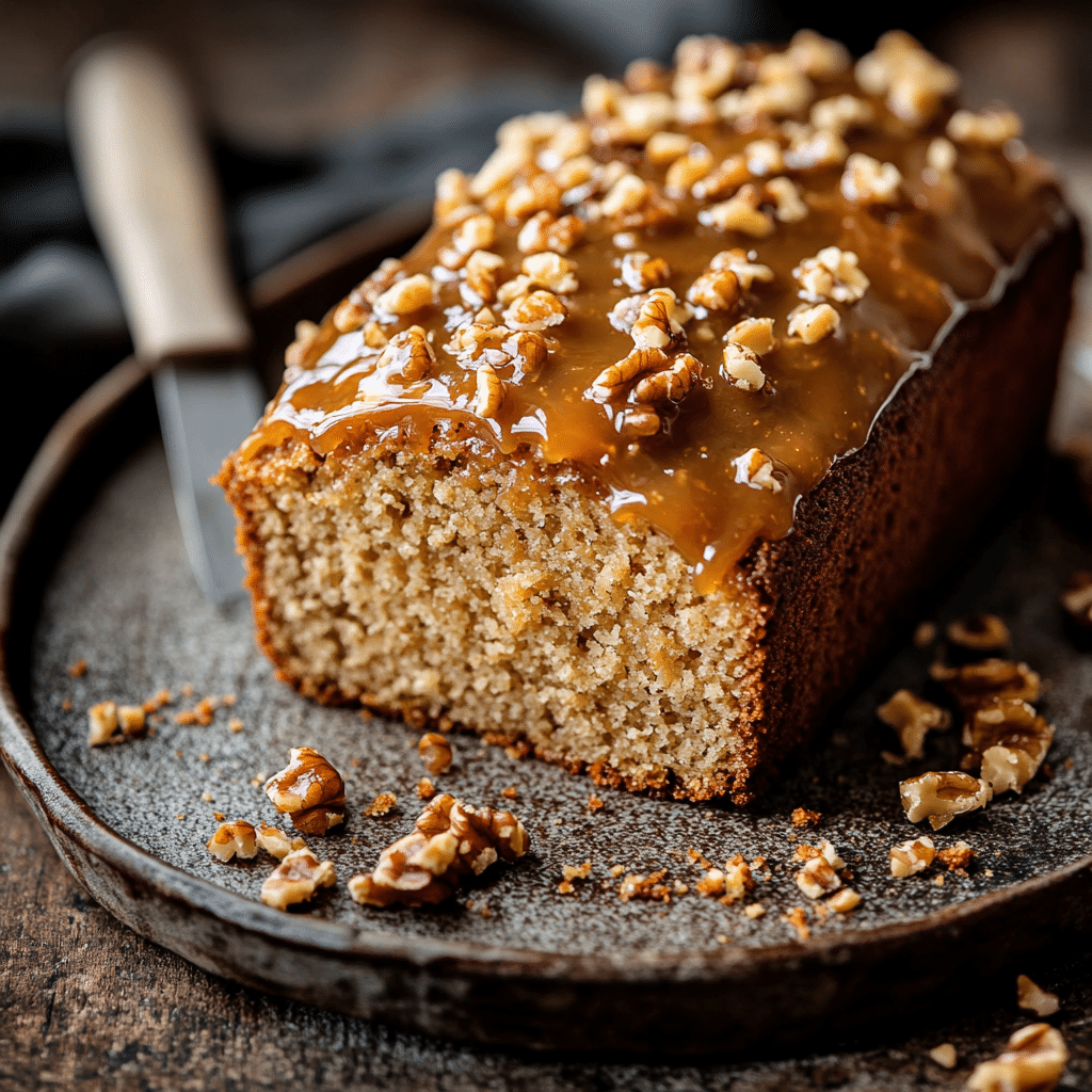 Coffee Walnut Loaf Cake