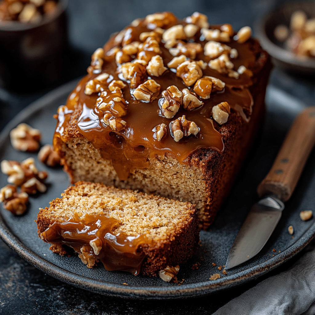 Coffee Walnut Loaf Cake
