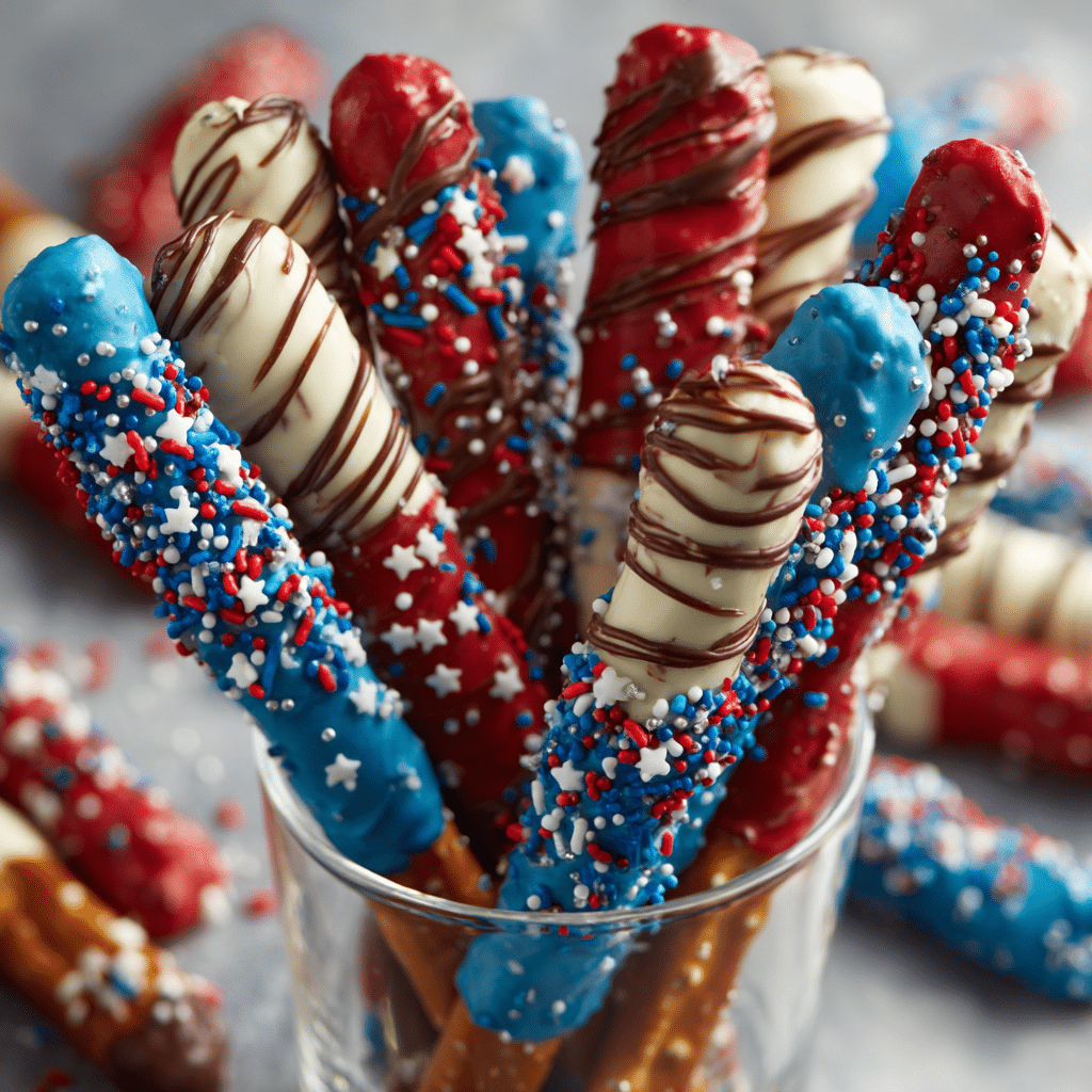 Patriotic Pretzel Rods