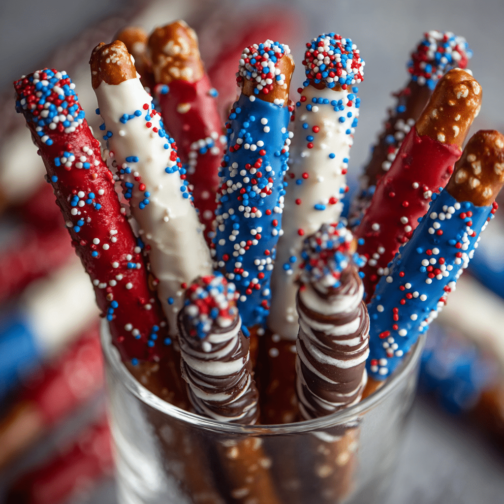 Patriotic Pretzel Rods