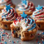 Patriotic Chocolate Chip Cookie Cups