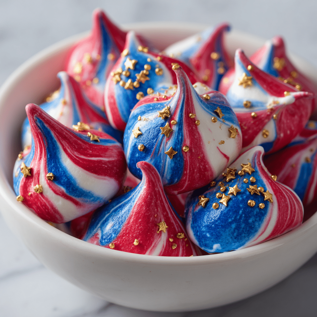 Patriotic Meringue Cookies