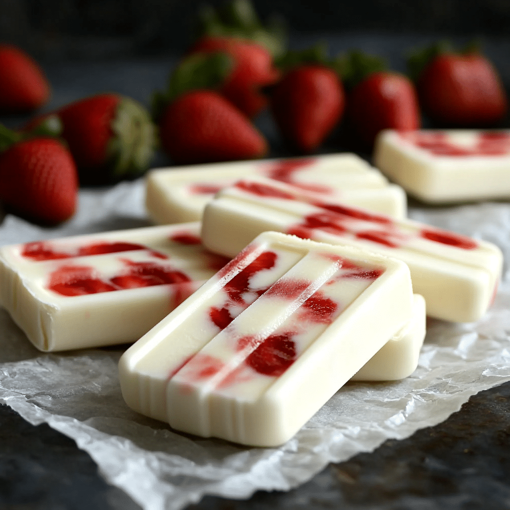 Strawberry Yogurt Popsicles