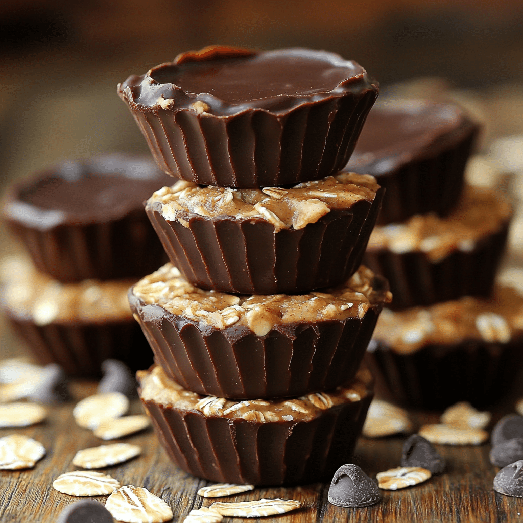 No Bake Peanut Butter Oat Cups (4 Ingredients!)