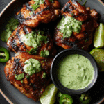 Peruvian Chicken with Green Sauce (Aji Verde)