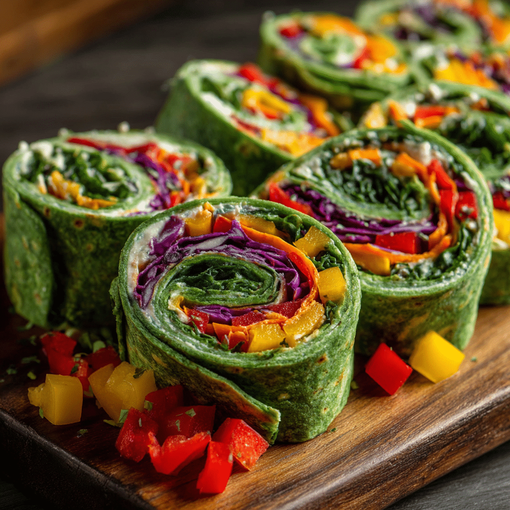 Rainbow Veggie Pinwheels