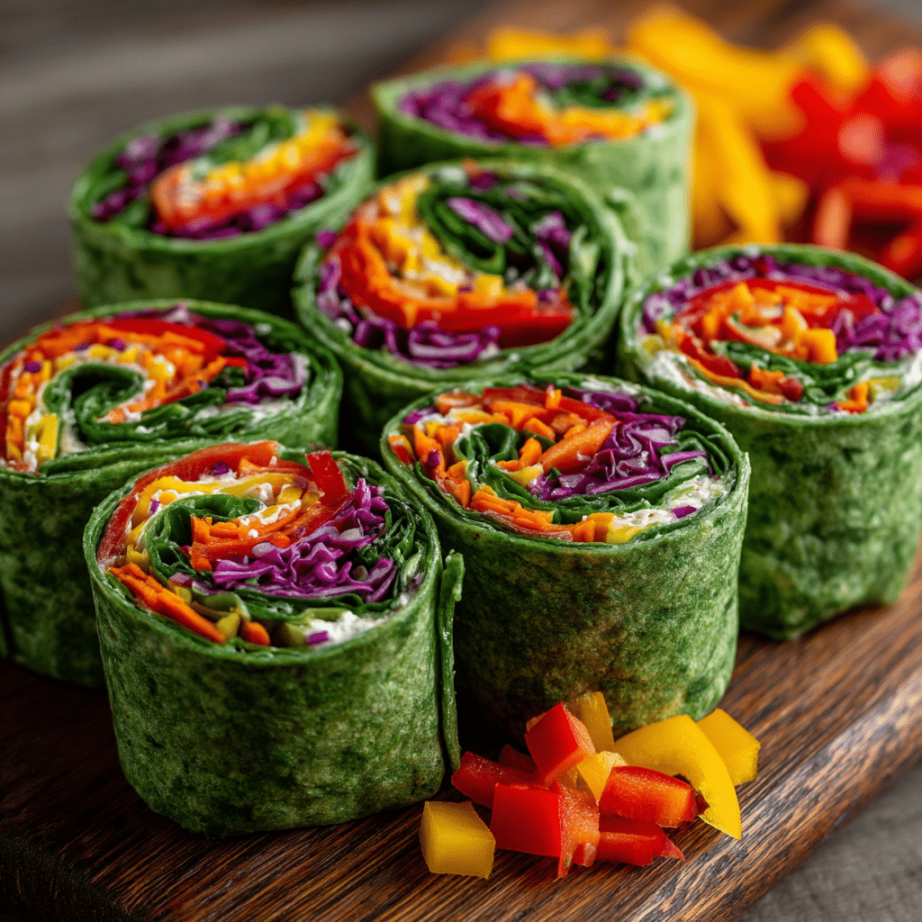 Rainbow Veggie Pinwheels