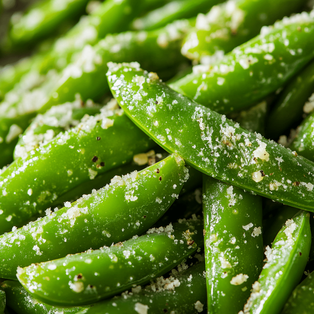 Garlic Parmesan Sugar Snap Peas