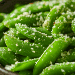 Garlic Parmesan Sugar Snap Peas