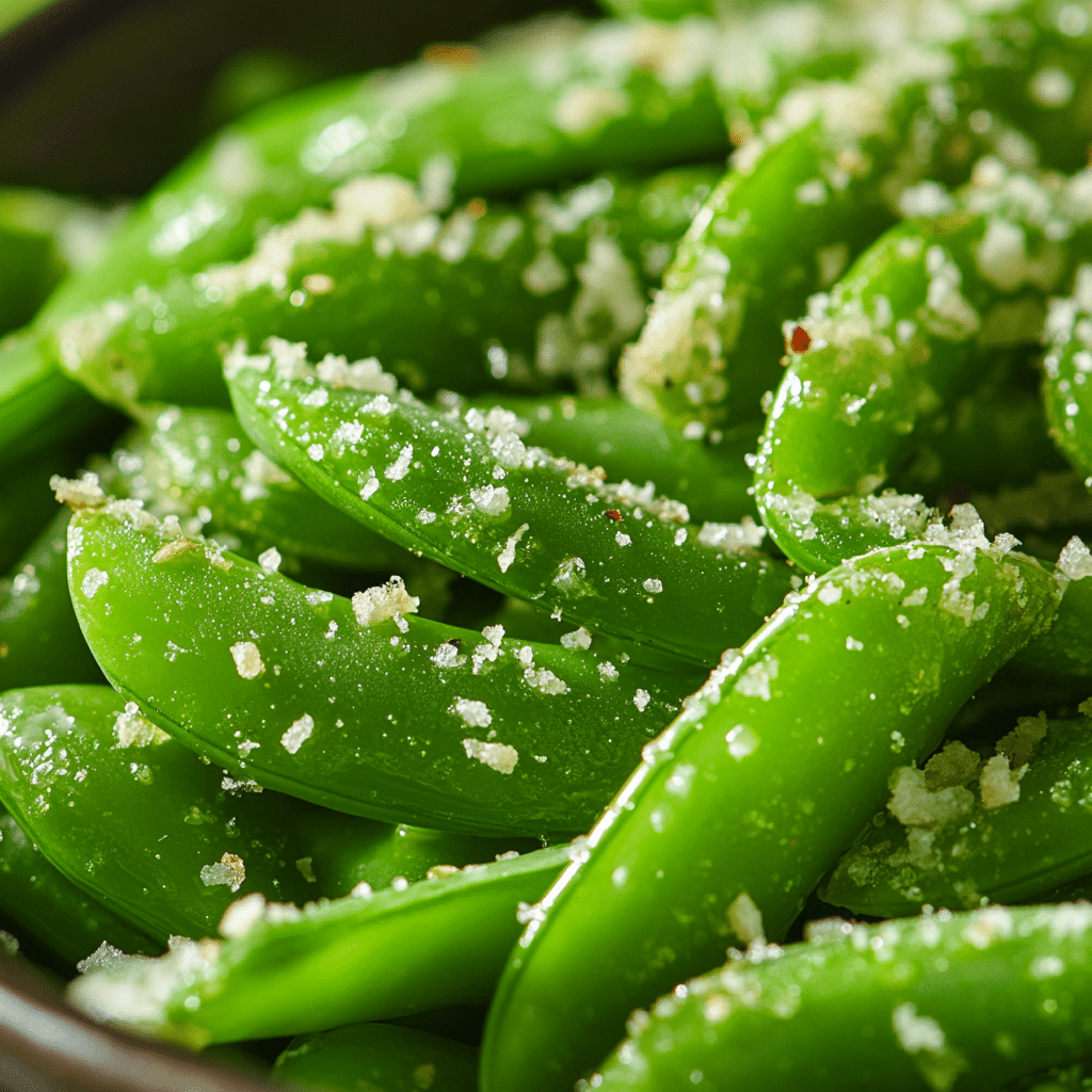 Garlic Parmesan Sugar Snap Peas