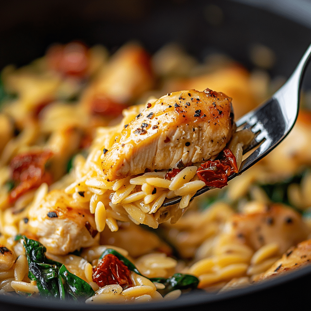 Creamy Sun-Dried Tomato Chicken Orzo