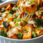 Buffalo Chicken Sweet Potato Casserole