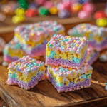 Layered Peeps Rice Krispie Treats