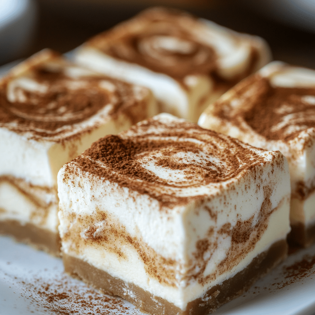 Blender Cinnamon Roll Cheesecake Bars