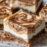 Blender Cinnamon Roll Cheesecake Bars