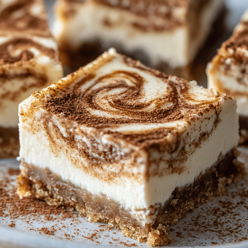 Blender Cinnamon Roll Cheesecake Bars
