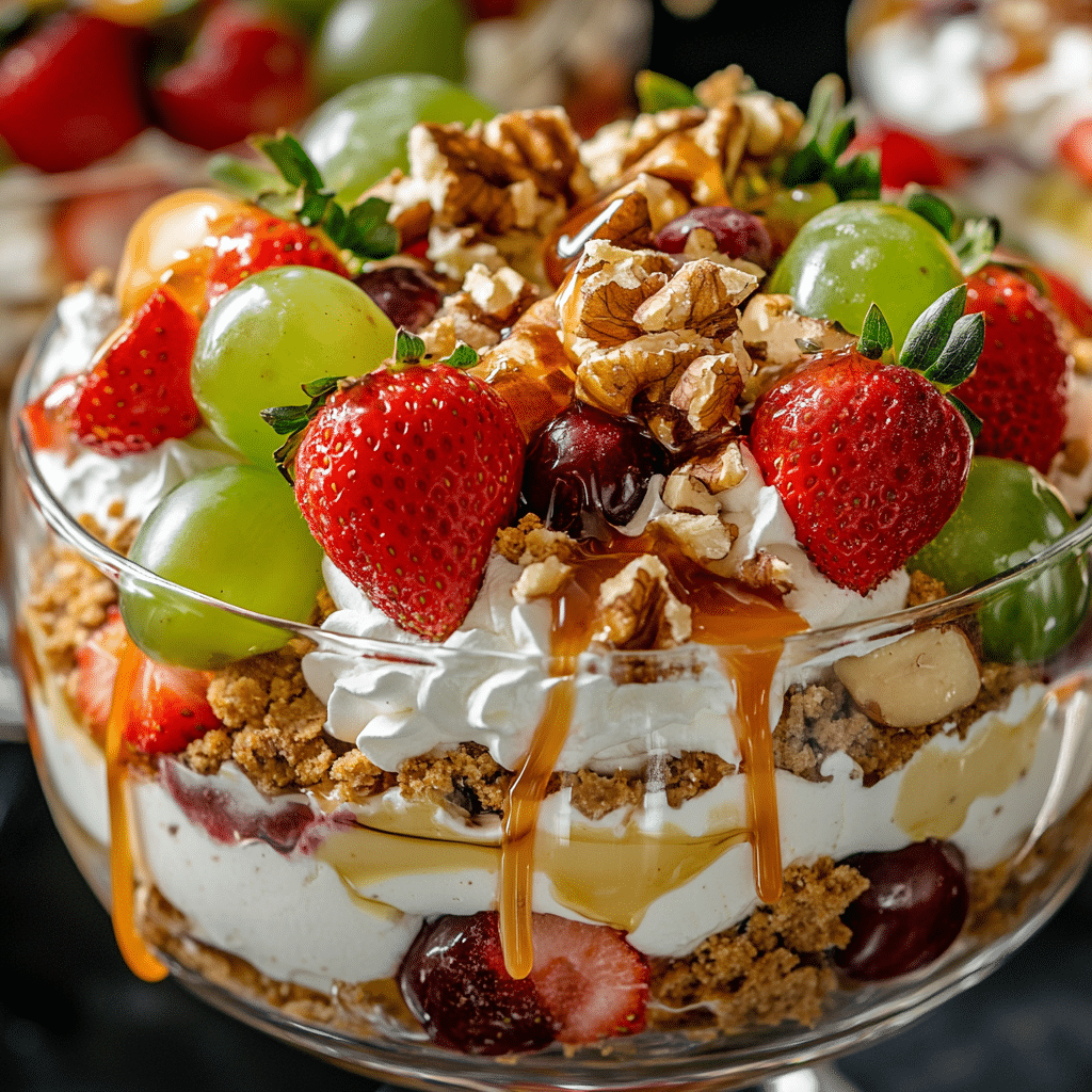 Caramel Crunch Cheesecake Fruit Salad