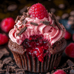 Raspberry Chocolate Lava Cupcakes