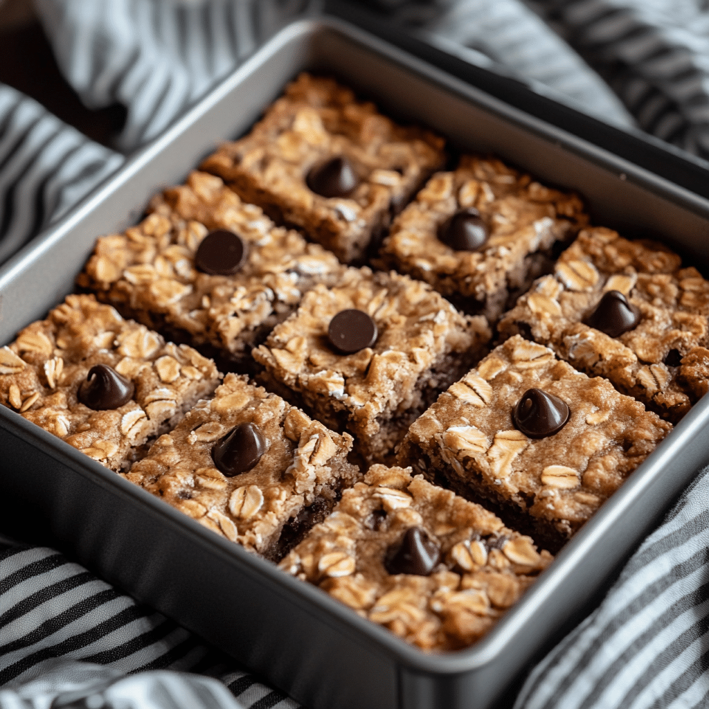 Chocolate Chip Peanut Butter Granola Cookie Bars