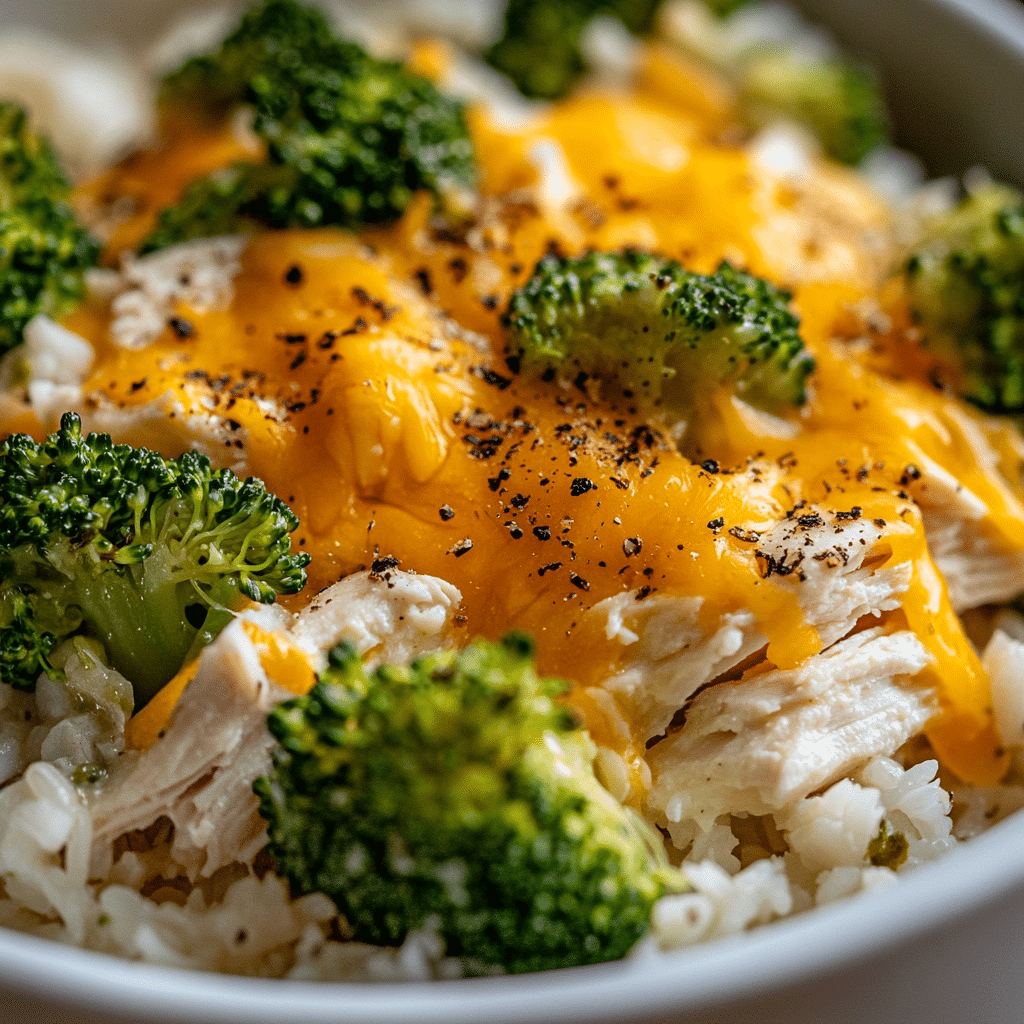 Broccoli, Rice, Cheese, and Chicken Casserole
