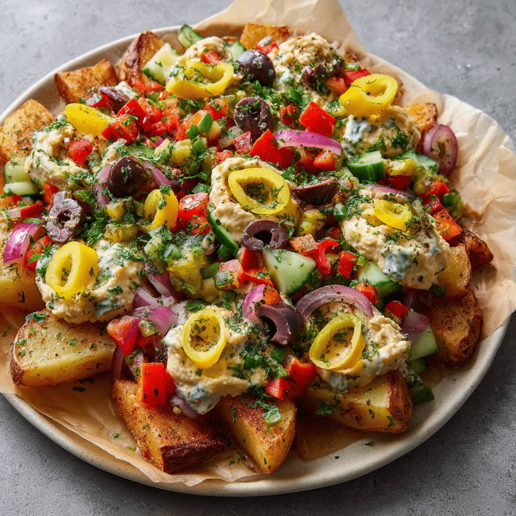 Loaded Mediterranean Potato Wedges