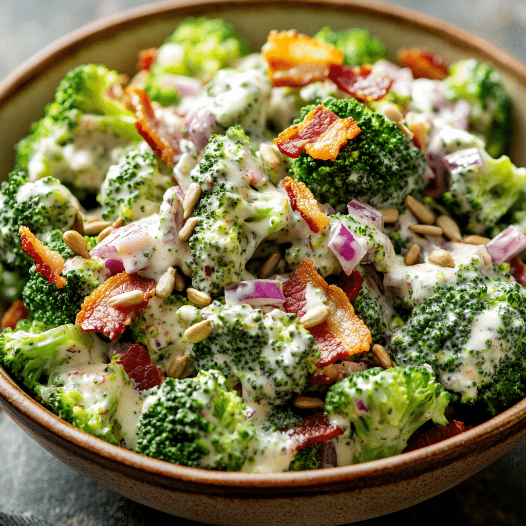 The BEST Broccoli Salad with Creamy Dressing