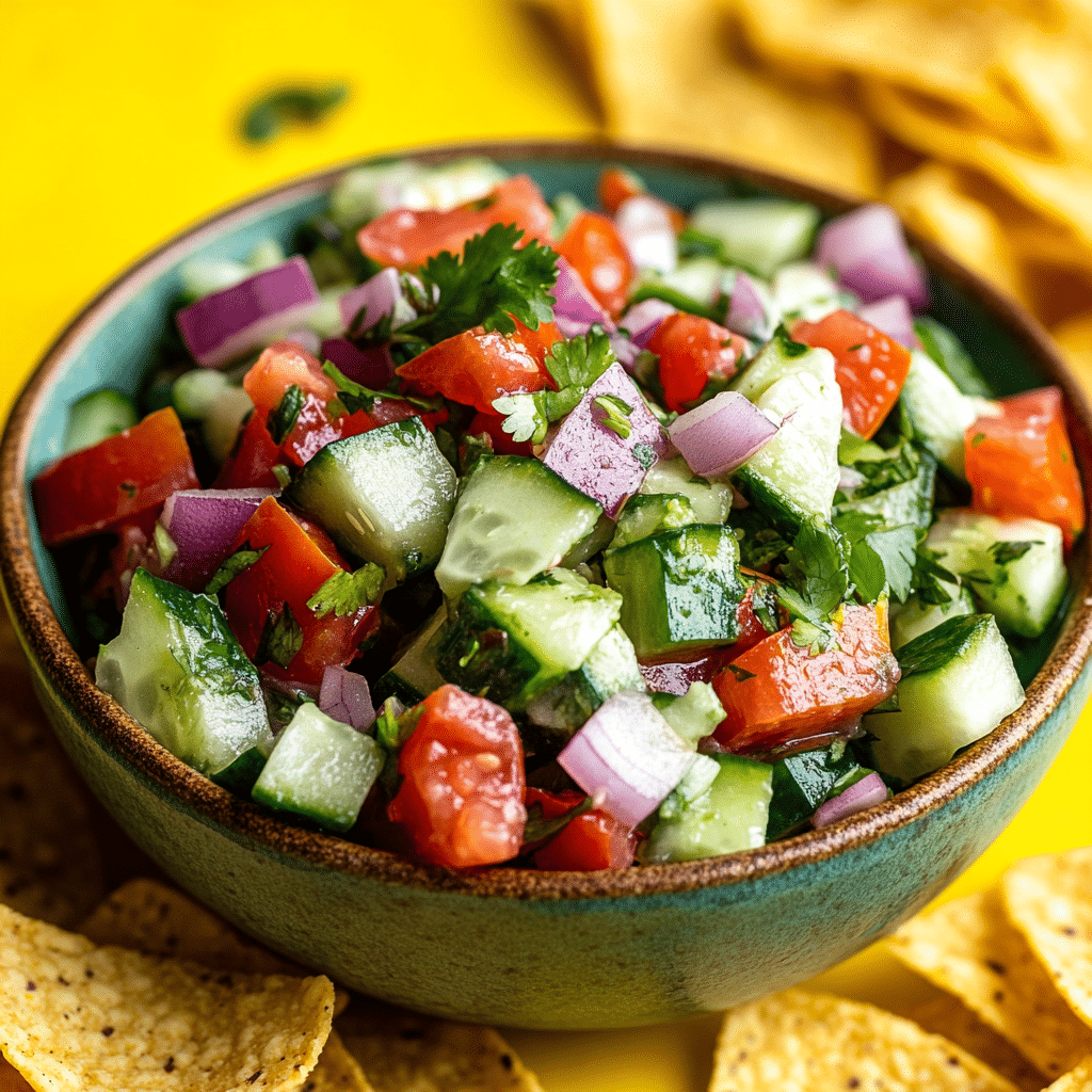 Tomato, Onion, and Cucumber Salad