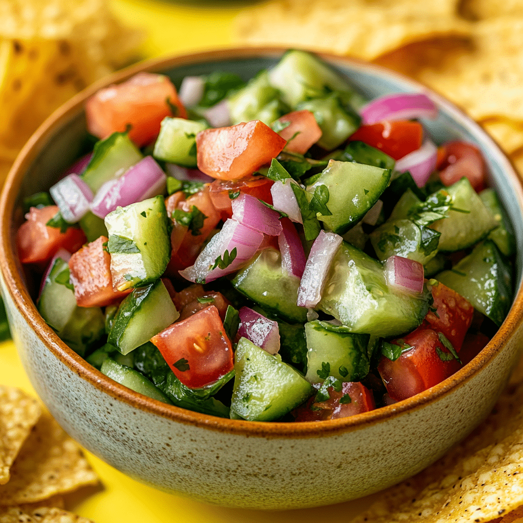 Tomato, Onion, and Cucumber Salad