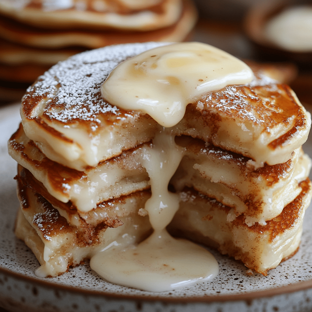 Cinnamon Roll Stuffed Pancakes