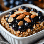 Baked Oats with Blueberries and Almonds