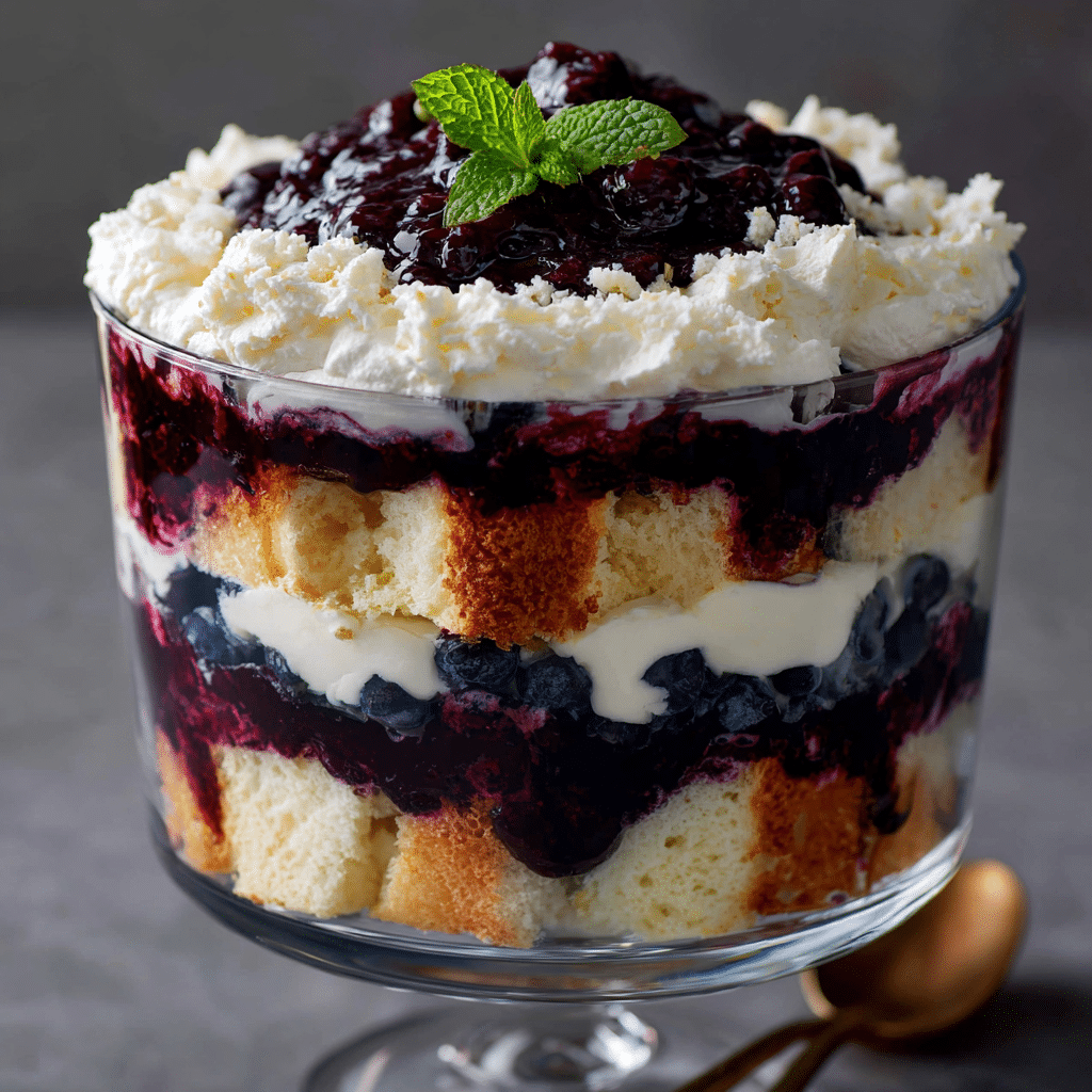 Easy Blueberry Cheesecake Trifle