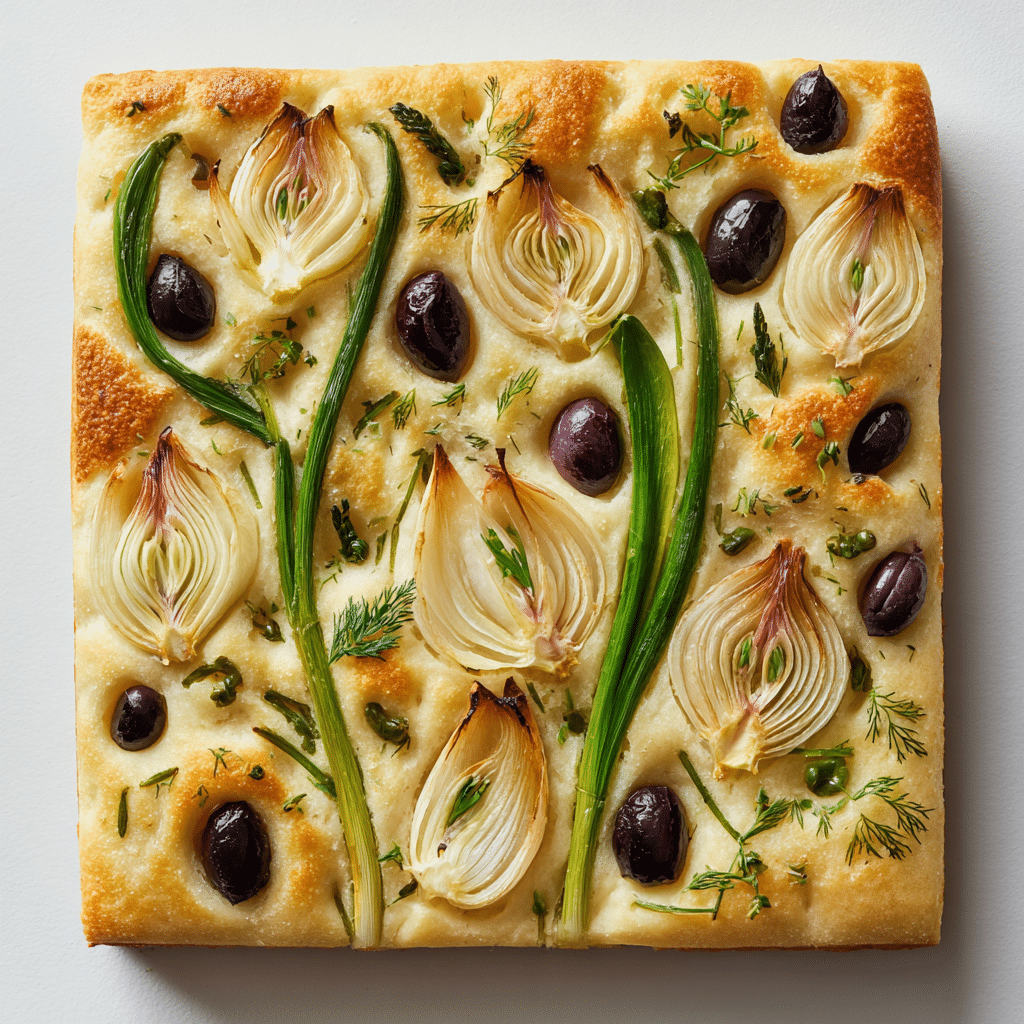 Decorated Focaccia Bread Recipe