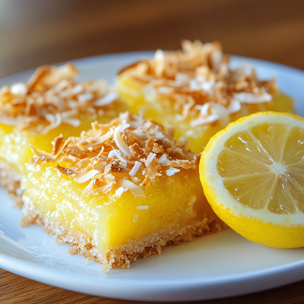 Toasted Coconut Lemon Bars