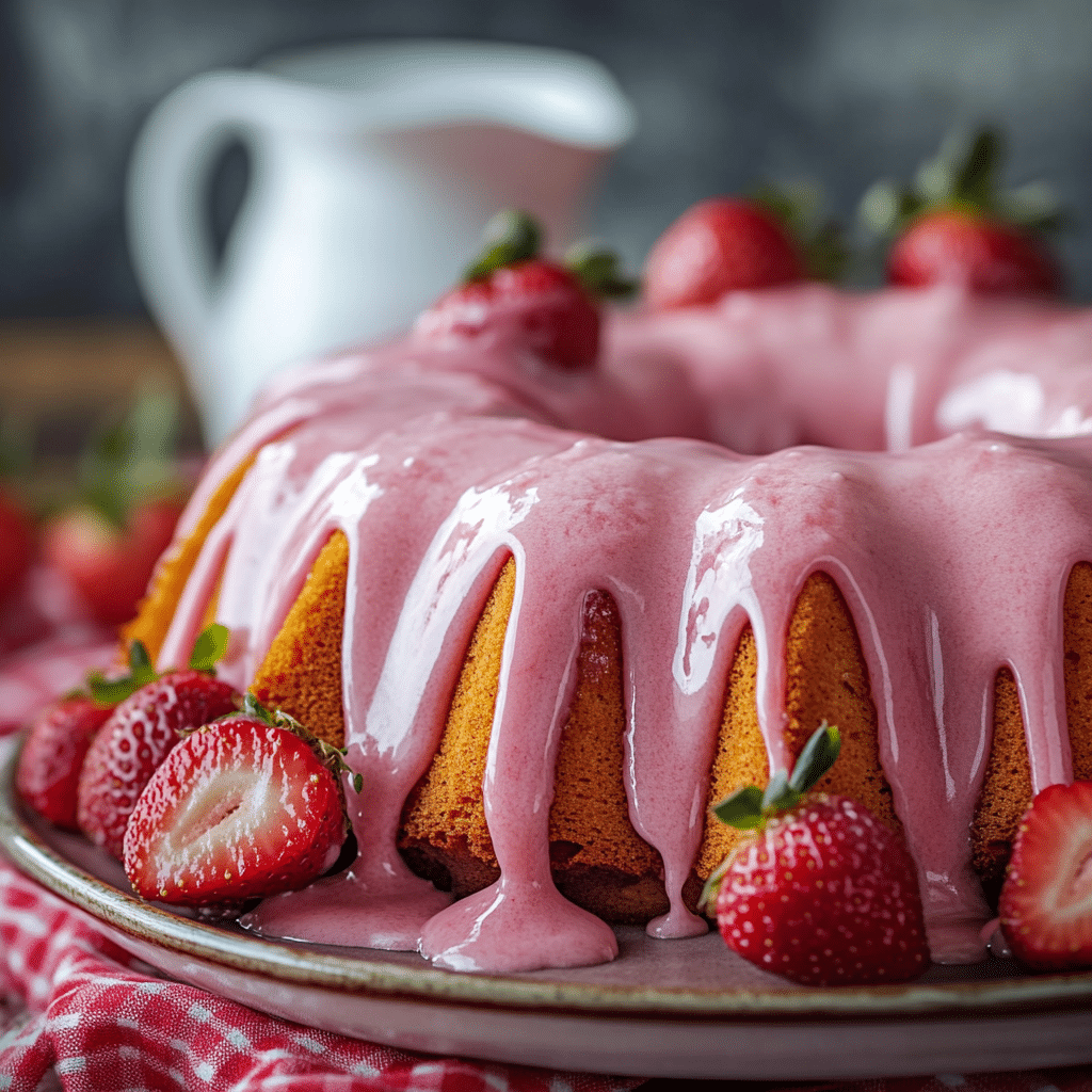 Strawberry Pound Cake