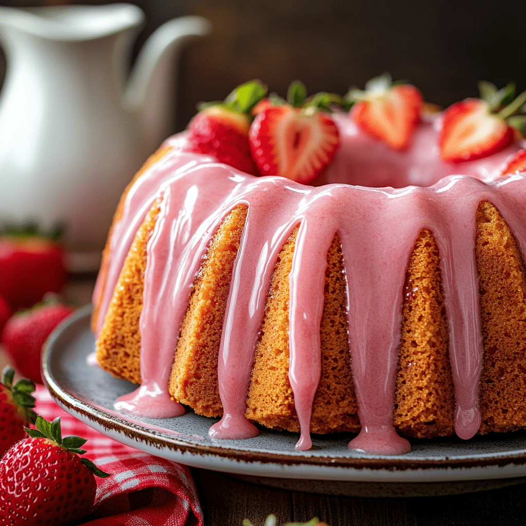 Strawberry Pound Cake