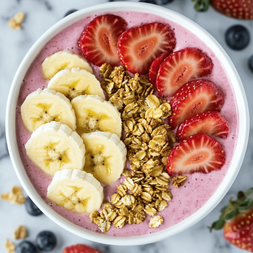 Strawberry Banana Smoothie Bowl