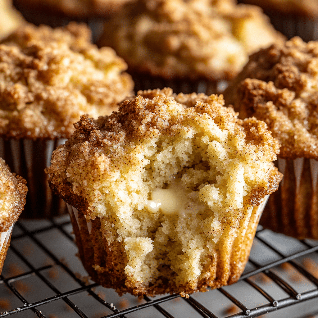 Coffee Cake Greek Yogurt Muffins