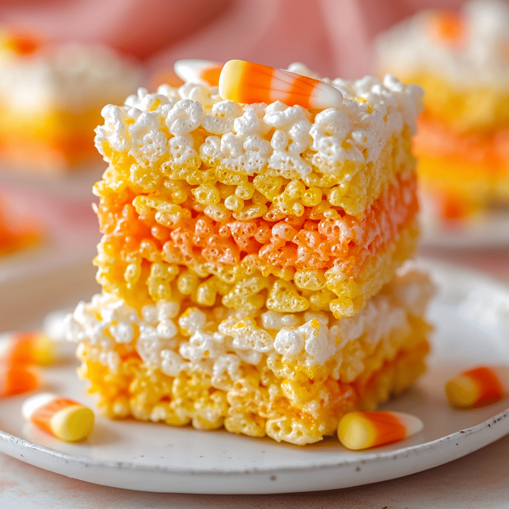 Candy Corn Rice Krispie Treats