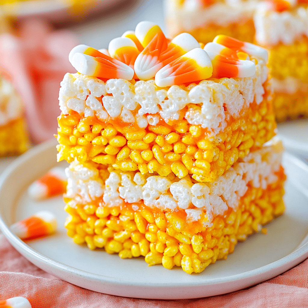 Candy Corn Rice Krispie Treats