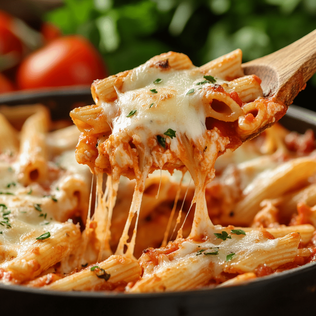 Chicken Parmesan Pasta Skillet