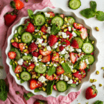 Refreshing Strawberry Cucumber Salad with Feta & Mint