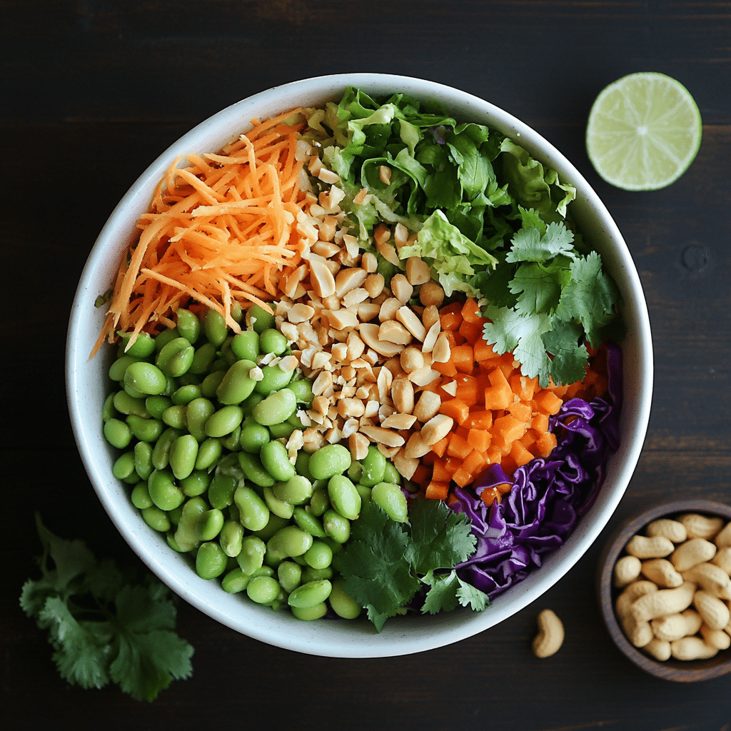 Thai Chicken Salad With Peanut Dressing