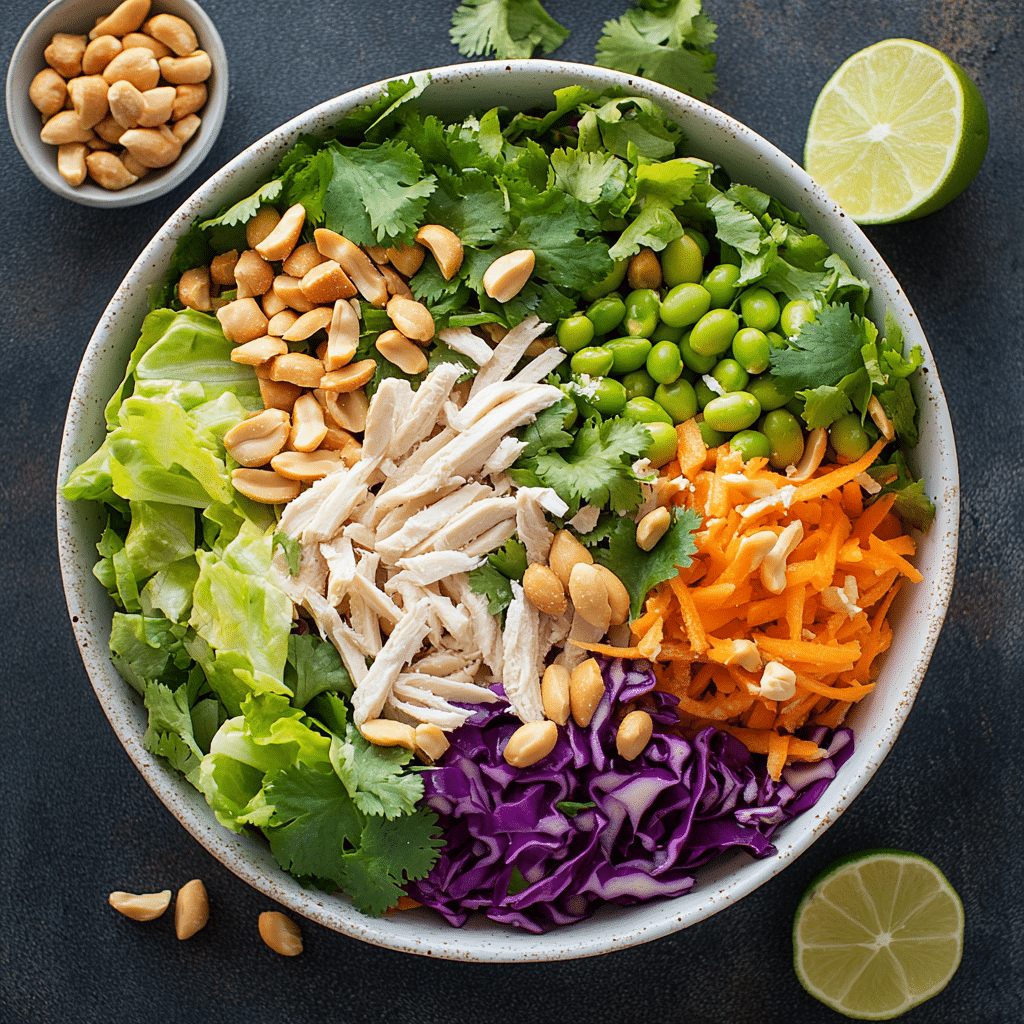 Thai Chicken Salad With Peanut Dressing