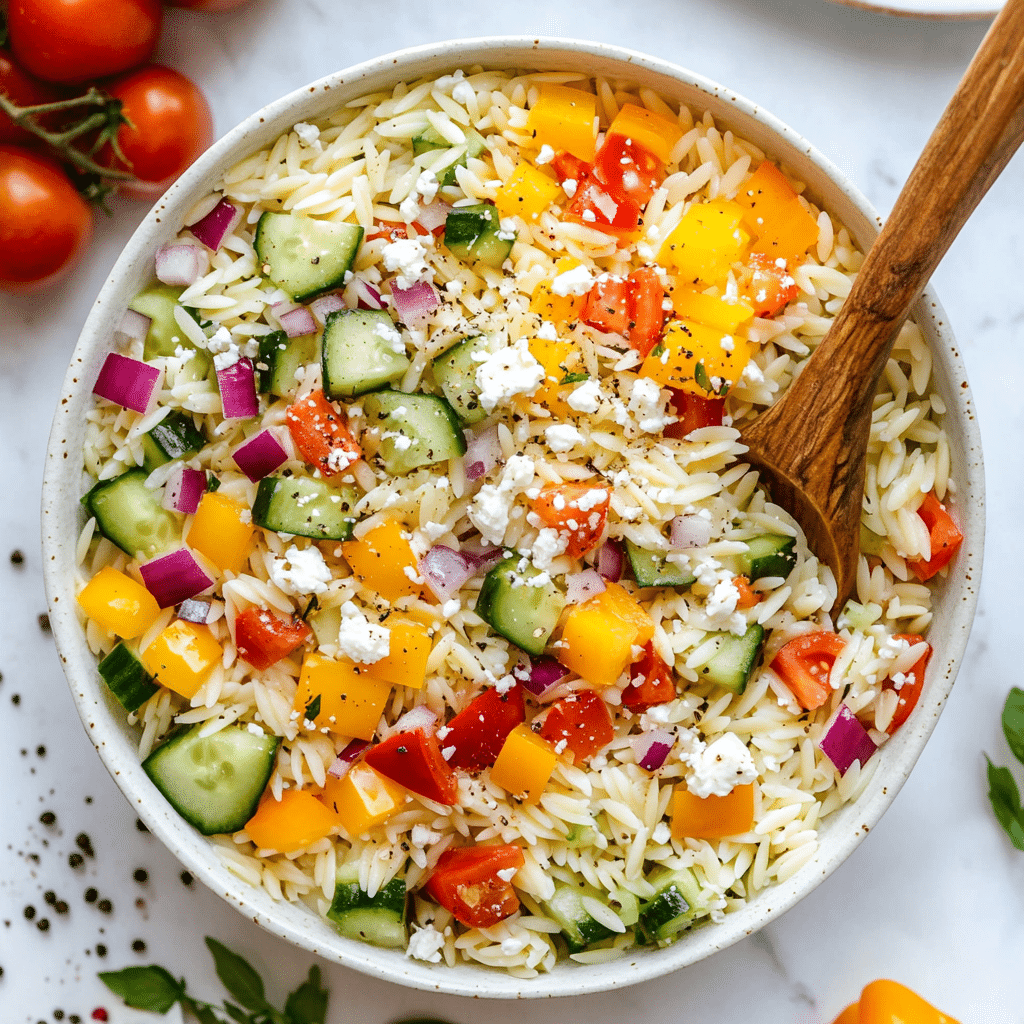 Rainbow Orzo Salad